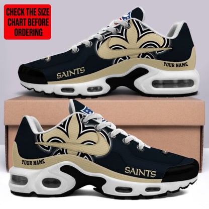 LIMITED EDITION - NEW CUSTOMIZED NFL24 NOS NEW ORLEANS SAINTS AIR MAX PLUS SNEAKERS