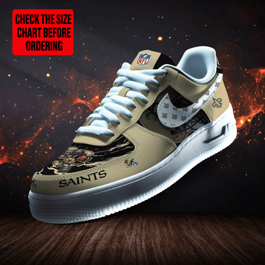 LIMITED EDITION - NEW CUSTOMIZED NFL24 NOS NEW ORLEANS SAINTS AF1 SHOES