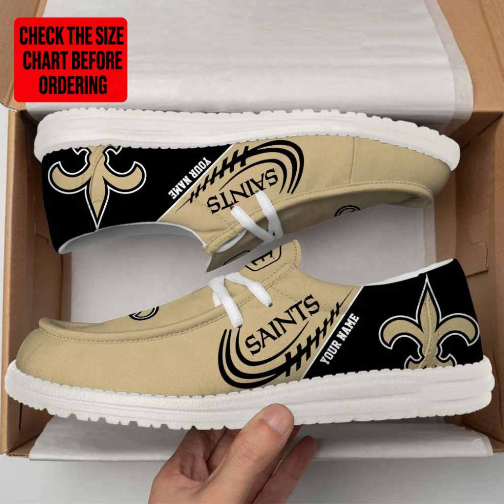 [SPECIAL OFFER] NEW CUSTOMIZED NFL24 NOS NEW ORLEANS SAINTS LOAFER SHOES