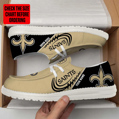 [SPECIAL OFFER] NEW CUSTOMIZED NFL24 NOS NEW ORLEANS SAINTS LOAFER SHOES