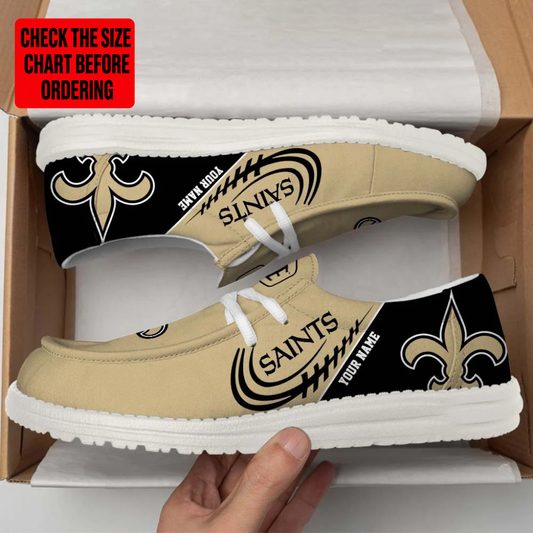 [SPECIAL OFFER] NEW CUSTOMIZED NFL24 NOS NEW ORLEANS SAINTS LOAFER SHOES