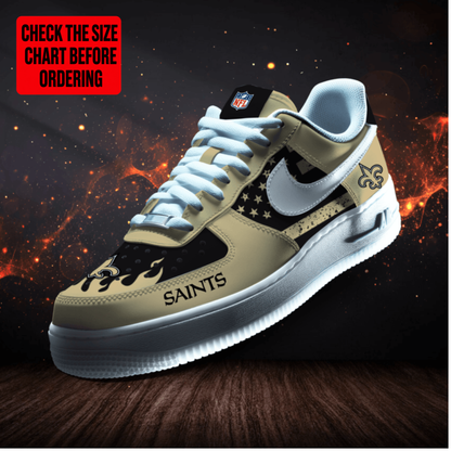 LIMITED EDITION - NEW CUSTOMIZED NFL24 NOS NEW ORLEANS SAINTS AF1 SNEAKERS