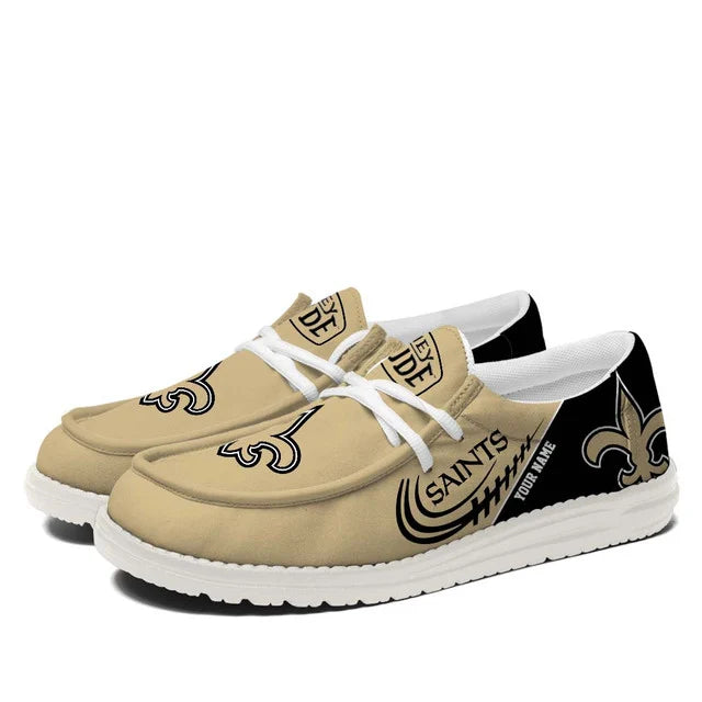 [SPECIAL OFFER] NEW CUSTOMIZED NFL24 NOS NEW ORLEANS SAINTS LOAFER SHOES