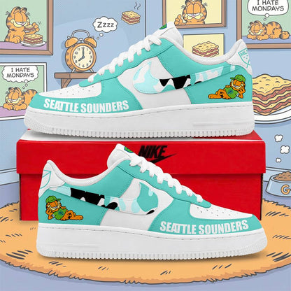 FINAL SALE - NEW CUSTOMIZED MLS24 SSF ST SOUNDERS x GARFIELD AF1 SNEAKERS