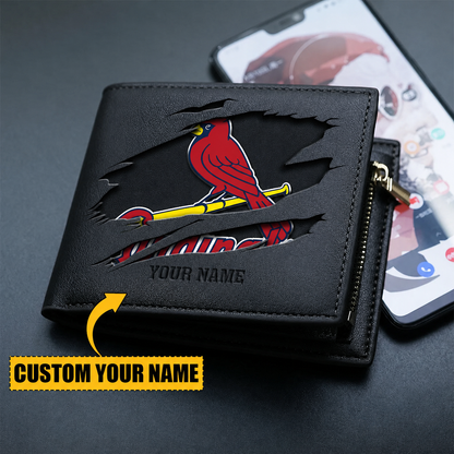 LIMITED EDITION - NEW CUSTOMIZED MLB24 SLC ST. LOUIS CARDINALS LEATHER WALLET