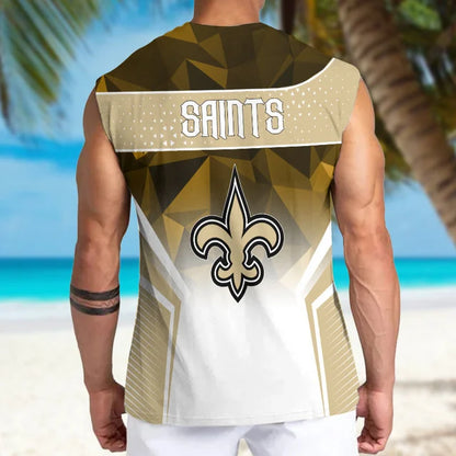 LIMITED EDITION - NEW CUSTOMIZED NFL24 NOS NEW ORLEANS SAINTS MEN'S GYM SHIRT