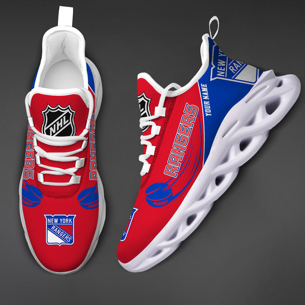 LIMITED EDITION - NEW CUSTOMIZED NHL24 NYR NEW YORK RANGERS CLUNKY SNEAKERS