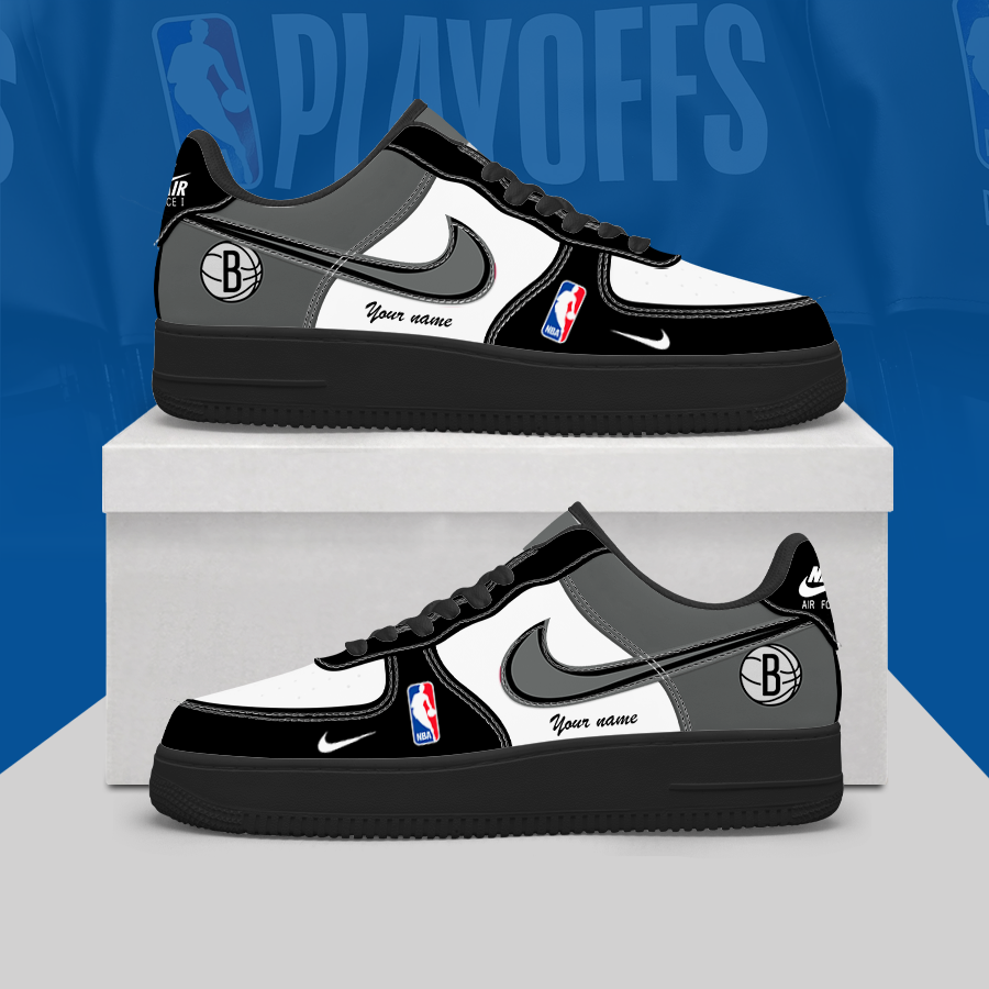 [HOT DEAL] NEW CUSTOMIZED NBA25 BNE BROOKLYN NETS AF1 SHOES