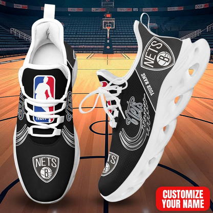 LIMITED EDITION - NEW CUSTOMIZED NBA25 BNE BROOKLYN NETS PREMIUM CLUNKY SNEAKERS
