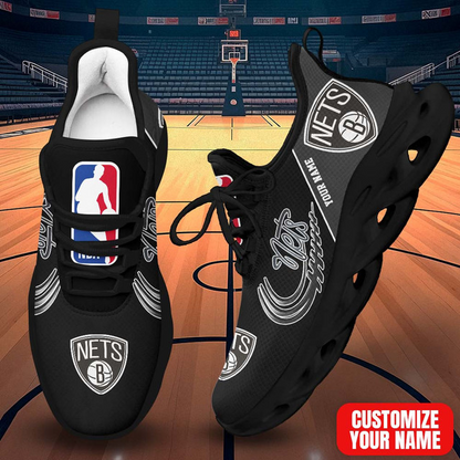 LIMITED EDITION - NEW CUSTOMIZED NBA25 BNE BROOKLYN NETS PREMIUM CLUNKY SNEAKERS