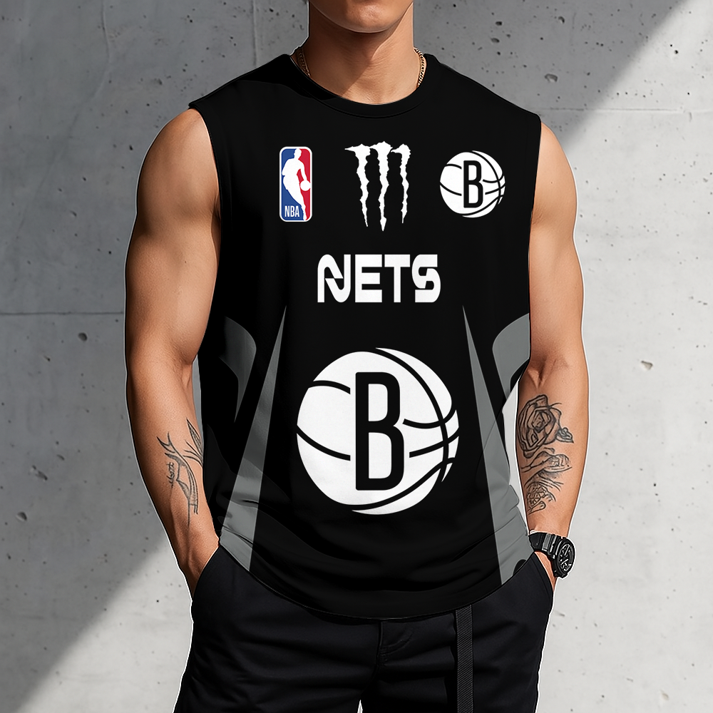LIMITED EDITION - NEW CUSTOMIZED NBA25 BNE BROOKLYN NETS MEN'S GYM SHIRT