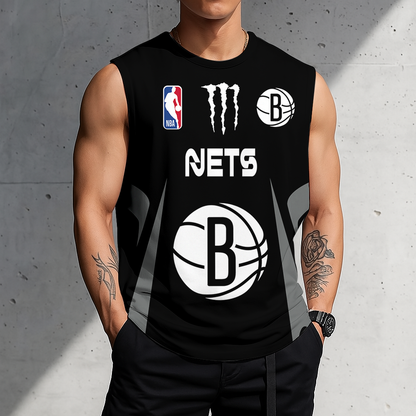 LIMITED EDITION - NEW CUSTOMIZED NBA25 BNE BROOKLYN NETS MEN'S GYM SHIRT