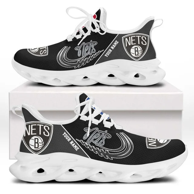LIMITED EDITION - NEW CUSTOMIZED NBA25 BNE BROOKLYN NETS PREMIUM CLUNKY SNEAKERS
