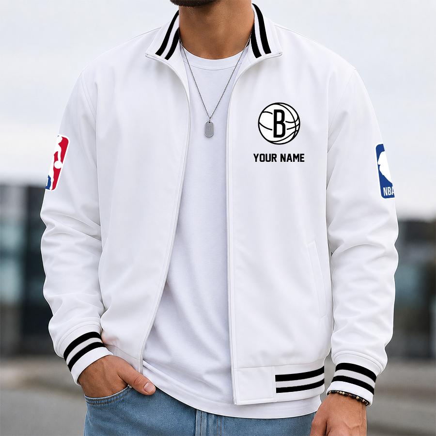 [HOT DEAL] NEW CUSTOMIZED NBA25 BNE BROOKLYN NETS MULTICOLOR MEN'S CASUAL JACKET