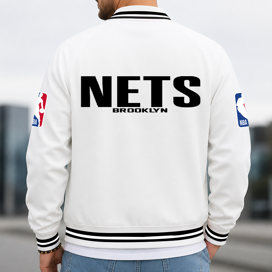 [HOT DEAL] NEW CUSTOMIZED NBA25 BNE BROOKLYN NETS MULTICOLOR MEN'S CASUAL JACKET