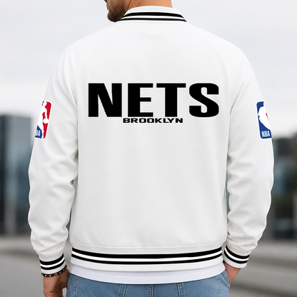 [HOT DEAL] NEW CUSTOMIZED NBA25 BNE BROOKLYN NETS MULTICOLOR MEN'S CASUAL JACKET