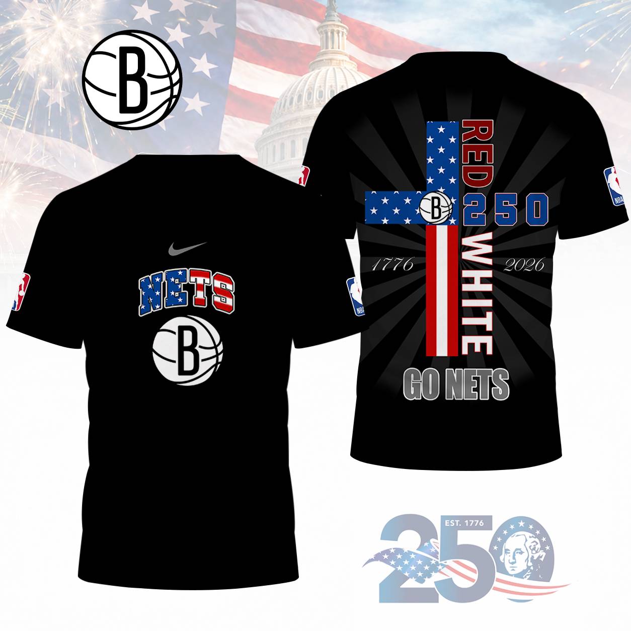 LIMITED EDITION - NEW CUSTOMIZED NBA25 BNE BROOKLYN NETS T-SHIRT, POLO SHIRT, ZIP POLO SHIRT, SWEATSHIRT, HOODIE & ZIP HOODIE