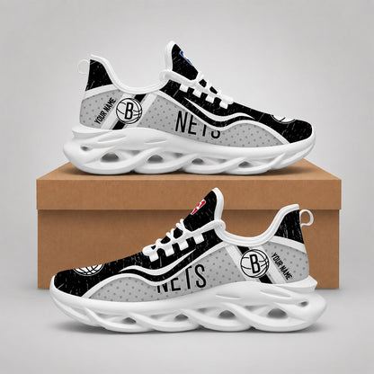 LIMITED EDITION - NEW CUSTOMIZED NBA25 BNE BROOKLYN NETS MAX SOUL SHOES
