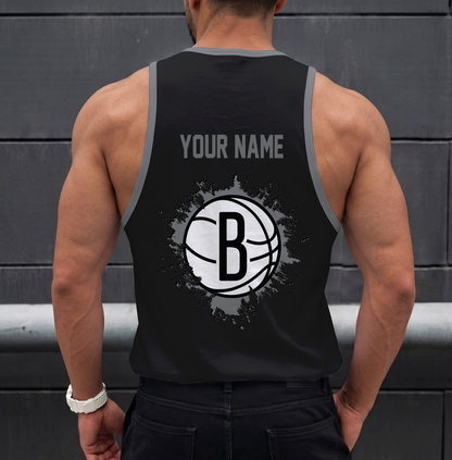 ELITE EDITION - NEW CUSTOMIZED NBA25 BNE BROOKLYN NETS UNISEX TANK TOP