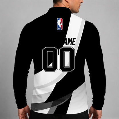 [HOT DEAL] NEW CUSTOMIZED NBA25 BNE BROOKLYN NETS MEN LONG SLEEVE POLO