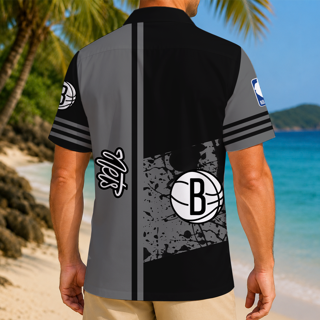 LIMITED EDITION - NEW CUSTOMIZED NBA25 BNE BROOKLYN NETS UNISEX HAWAIIAN SHIRT