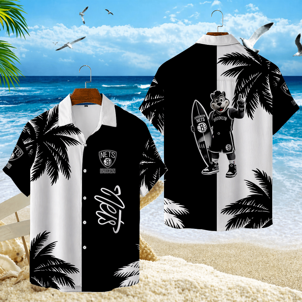 LIMITED EDITION - NEW CUSTOMIZED NBA25 BNE BROOKLYN NETS UNISEX HAWAIIAN SHIRT