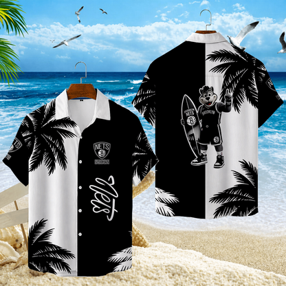 LIMITED EDITION - NEW CUSTOMIZED NBA25 BNE BROOKLYN NETS UNISEX HAWAIIAN SHIRT
