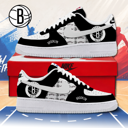 LIMITED EDITION - NEW CUSTOMIZED NBA25 BNE BROOKLYN NETS AF1 SNEAKERS