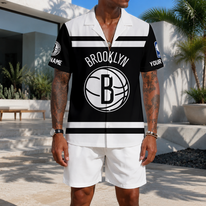 EXCLUSIVE EDITION - NEW CUSTOMIZED NBA25 BNE BROOKLYN NETS UNISEX HAWAIIAN SHIRT