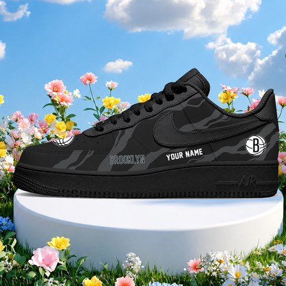 [HOT DEAL] NEW CUSTOMIZED NBA25 BNE BROOKLYN NETS AF1 SHOES
