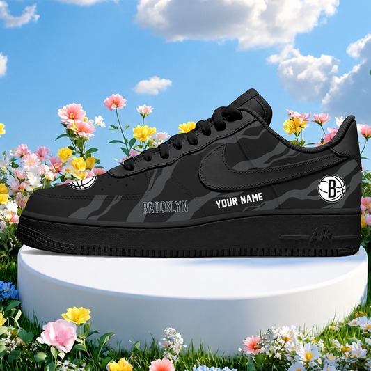 [HOT DEAL] NEW CUSTOMIZED NBA25 BNE BROOKLYN NETS AF1 SHOES