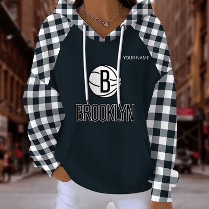 [HOT DEAL] NEW CUSTOMIZED NBA25 BNE BROOKLYN NETS  RIBBED HOODIE & SWEATSHIRT