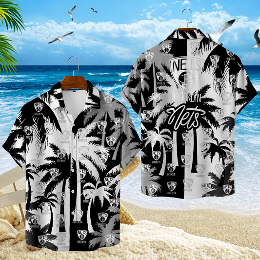 LIMITED EDITION - NEW CUSTOMIZED NBA25 BNE BROOKLYN NETS UNISEX HAWAIIAN SHIRT