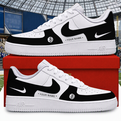 [HOT DEAL] NEW CUSTOMIZED NBA25 BNE BROOKLYN NETS AF1 SHOES