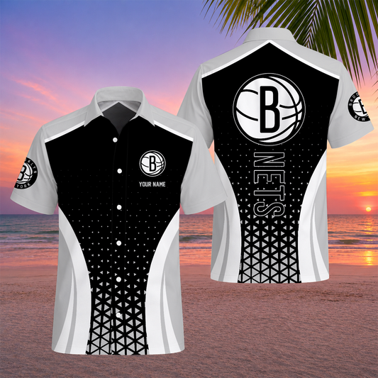 LIMITED EDITION - NEW CUSTOMIZED NBA25 BNE BROOKLYN NETS UNISEX HAWAIIAN SHIRT
