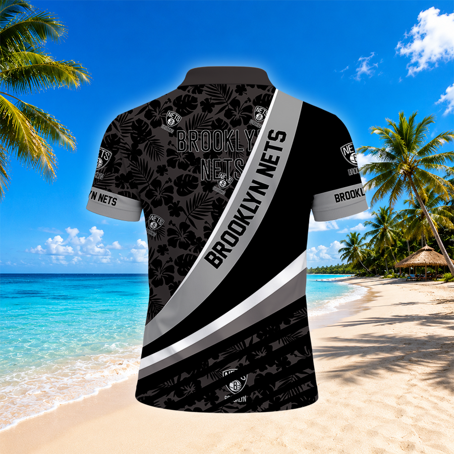 [HOT DEAL] NEW CUSTOMIZED NBA25 BNE BROOKLYN NETS POLO SHIRT