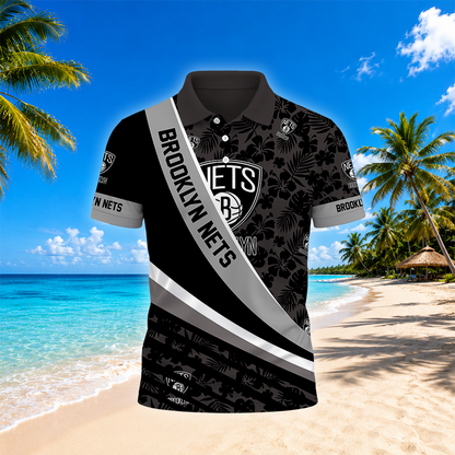 [HOT DEAL] NEW CUSTOMIZED NBA25 BNE BROOKLYN NETS POLO SHIRT