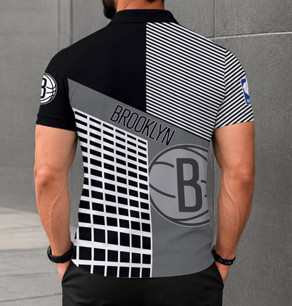 LIMITED EDITION - NEW CUSTOMIZED NBA25 BNE BROOKLYN NETS POLO SHIRT