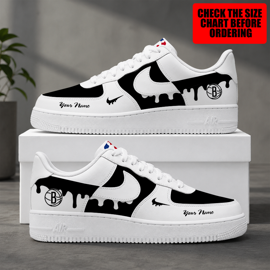 [HOT DEAL] NEW CUSTOMIZED NBA25 BNE BROOKLYN NETS AF1 SHOES
