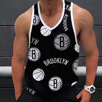 LIMITED EDITION - NEW CUSTOMIZED NBA25 BNE BROOKLYN NETS UNISEX TANK TOP