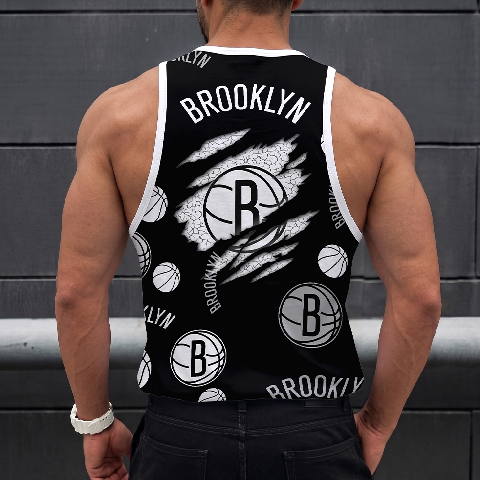 LIMITED EDITION - NEW CUSTOMIZED NBA25 BNE BROOKLYN NETS UNISEX TANK TOP