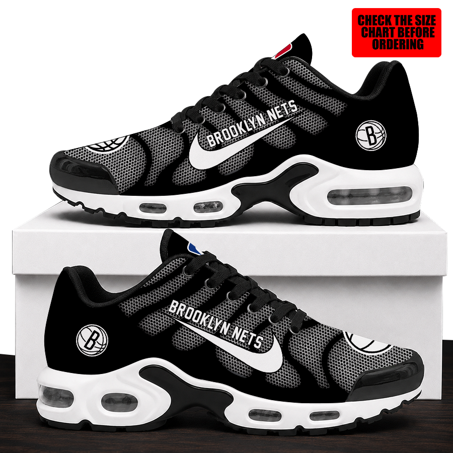 [HOT DEAL] NEW CUSTOMIZED NBA25 BNE BROOKLYN NETS AIR MAX PLUS SNEAKERS