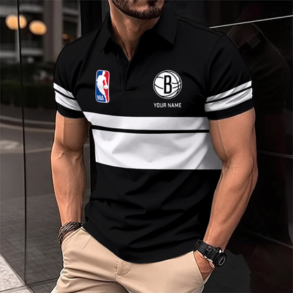 [HOT DEAL] NEW CUSTOMIZED NBA25 BNE BROOKLYN NETS POLO SHIRT