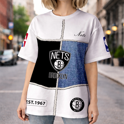 LIMITED EDITION - NEW CUSTOMIZED NBA25 BNE BROOKLYN NETS UNISEX T-SHIRT, POLO, HOODIE & JACKETS