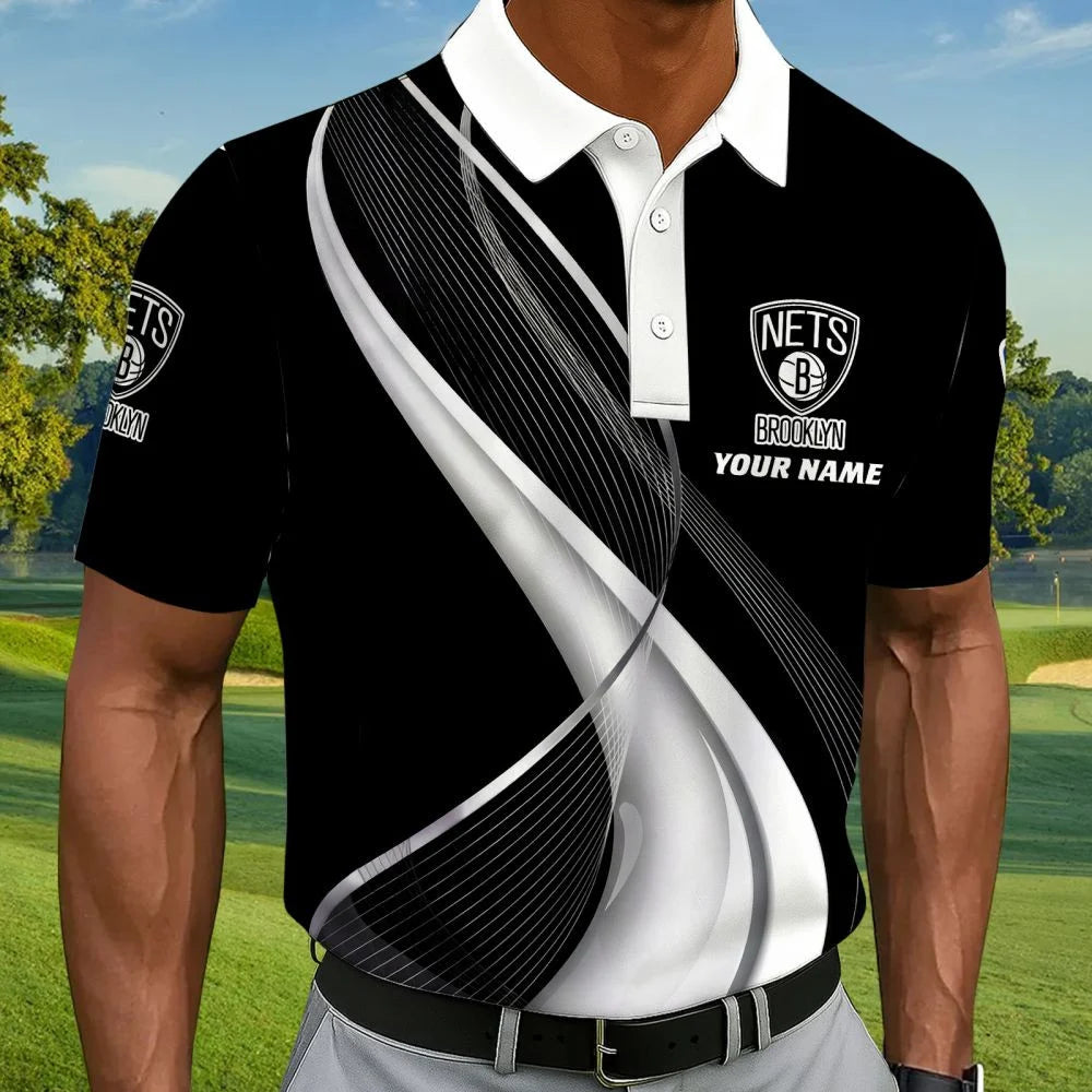 LIMITED EDITION - NEW CUSTOMIZED NBA25 BNE BROOKLYN NETS POLO SHIRT, ZIP POLO SHIRT & T-SHIRTS