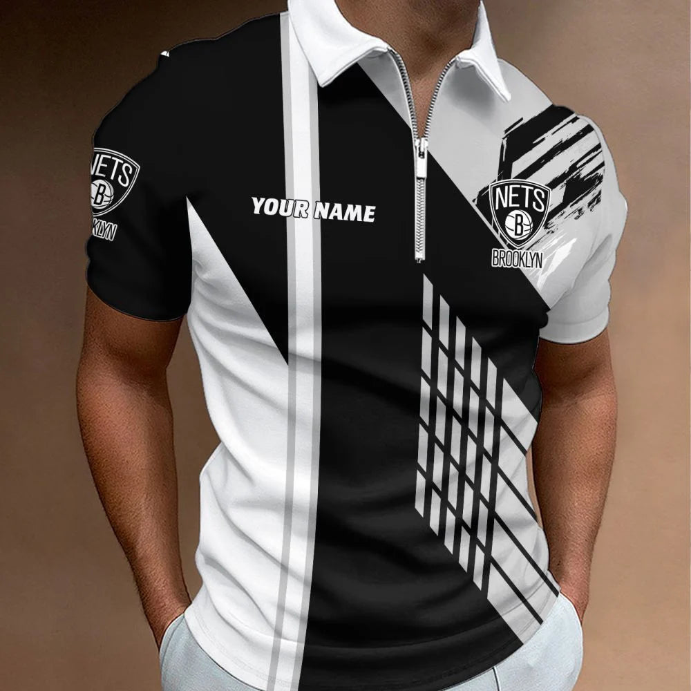 LIMITED EDITION - NEW CUSTOMIZED NBA25 BNE BROOKLYN NETS POLO SHIRT, ZIP POLO SHIRT & T-SHIRTS
