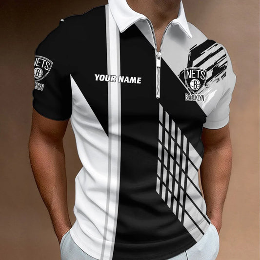 LIMITED EDITION - NEW CUSTOMIZED NBA25 BNE BROOKLYN NETS POLO SHIRT, ZIP POLO SHIRT & T-SHIRTS