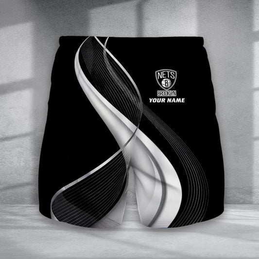 LIMITED EDITION - NEW CUSTOMIZED NBA25 BNE BROOKLYN NETS SHORT PANTS