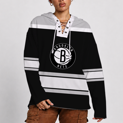 [HOT DEAL] NEW CUSTOMIZED NBA25 BNE BROOKLYN NETS LACER HOODIE
