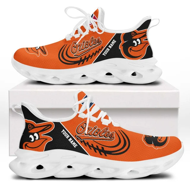 LIMITED EDITION - NEW CUSTOMIZED MLB25 BOS BALTIMORE ORIOLES PREMIUM CLUNKY SNEAKERS